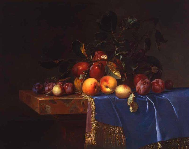 Willem van Fruit Still Life with a Snail oil painting image